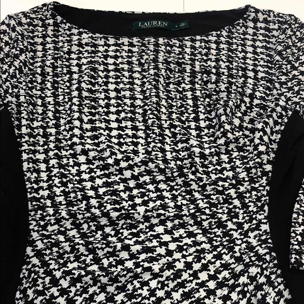 Ralph Lauren Black & White Houndstooth Dress – Women’s Size 6 – Stretch – Lined - Picture 10 of 13